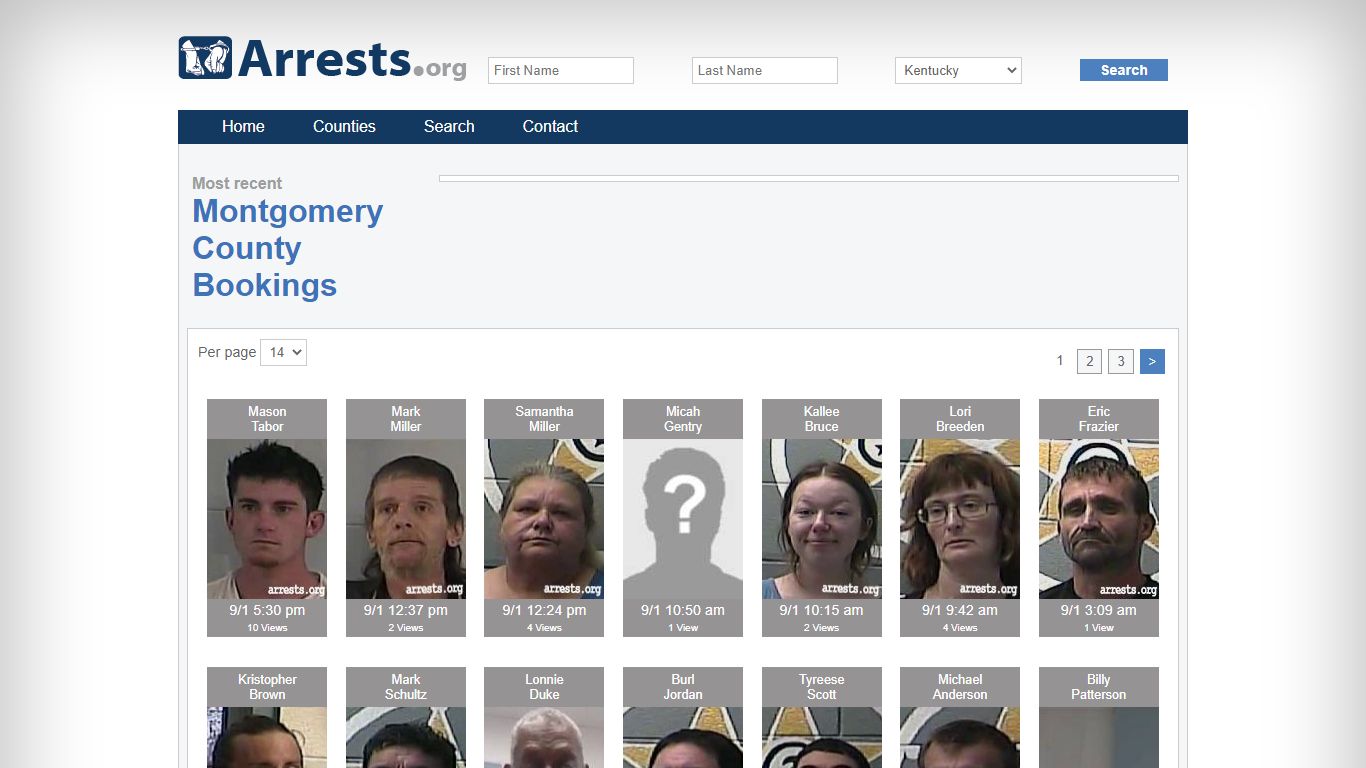 Montgomery County Arrests and Inmate Search